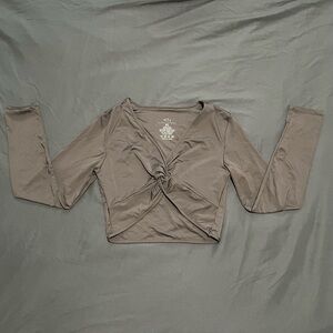 Klassy Network Long Sleeve Crop Top